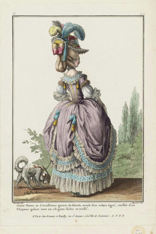 Young Lady in a &ldquo;Robe a la Circassienne&rdquo;, from &lsquo;Gallerie des Modes et 