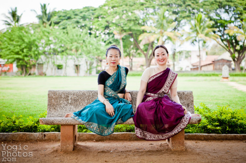 Zhen & Ping from Beijing China at Somnathpura Temple, Karnataka, India.Photography by Christine 