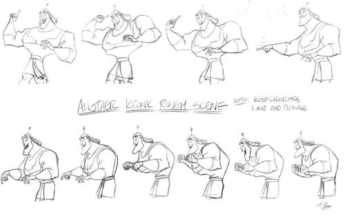 penciltests:Kronk Model Sheets by Tony Bancroft &ldquo;The Emperor’s New Groove&rdquo;