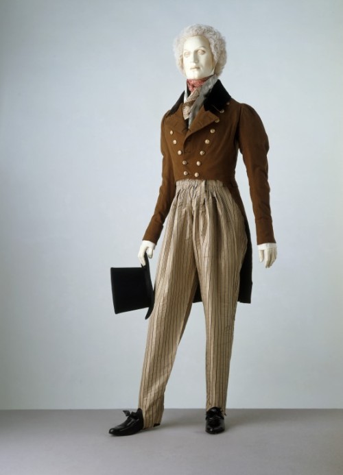 lookingbackatfashionhistory:▪Cossack trousers.Place of origin: United Kingdom Date: 1820-1830 Medium