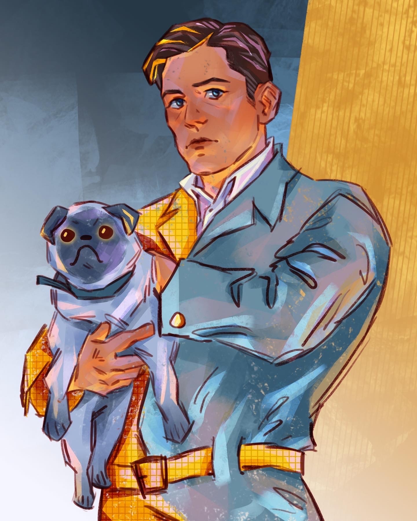 nt-kj:rewatching Kingsman movies and drawing good boys ;)