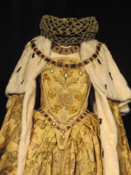 The actual coronation gown of Queen Elizabeth I. 