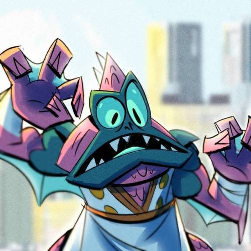 kaiju warm up. I like kaiju from the sentai shows that just look like dudes in suits. . . . #kaiju #