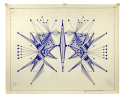 workman:  nuuro: Eugene Von Bruenchenhein Oct 12 1965 - drawings found in wallpaper sample book. 