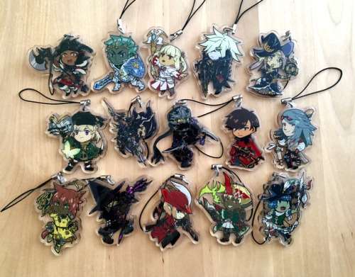 FFXIV Charms now in stock for regular orders!goo.gl/xpWGkGThese are 2inch clear double sided acrylic