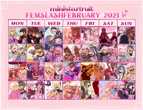 well, WE DID IT FOLKS!! that&rsquo;s a wrap on femslashfeb2021, also really digging how it very neat