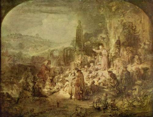 The Preaching of St. John the Baptist, Rembrandt, ca. 1634-35