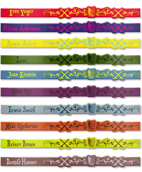 snkmerchandise: News: Aquamarine Shingeki no Kyojin Rubber Bracelets Original Release