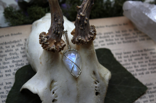 90377:These beautiful wire wrapped rainbow moonstone pendants are available at my Etsy Shop.