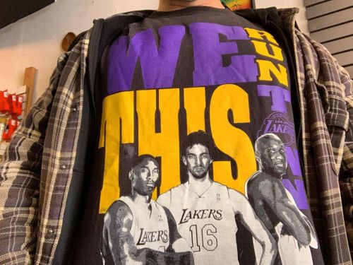 No NBA no problem. Still got a three peat to relive. #lakernation #vintageT #RIPKObE @lamarodom @pau