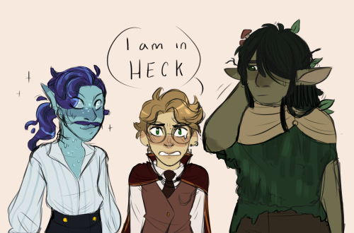 dramatic-audio:its-taako-tuesday:My take on the new boys! The clothing is pretty simple so forgive m