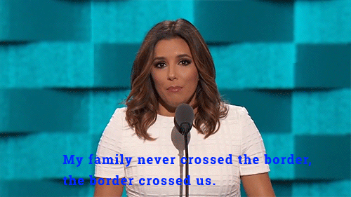 Eva Longoria, a 9th generation ‘Texican’, speaks about how the southern border crossed her fam