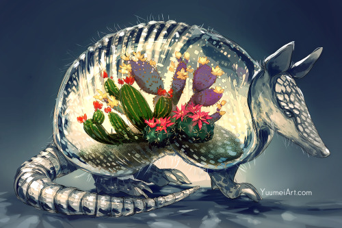 yuumei-art: last of the animal terrarium series~ I had to take a long break due to being super sick