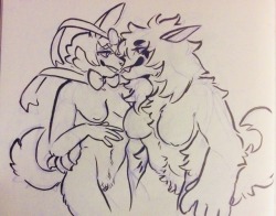fluffyboobs:  Just a Sylveon and her Mightyena