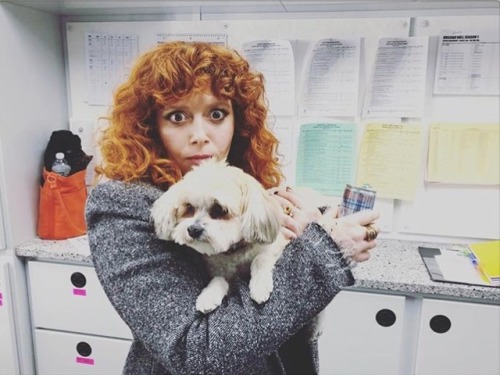 natasha and her puppers rootbeer bts filming the new netflix series russian doll