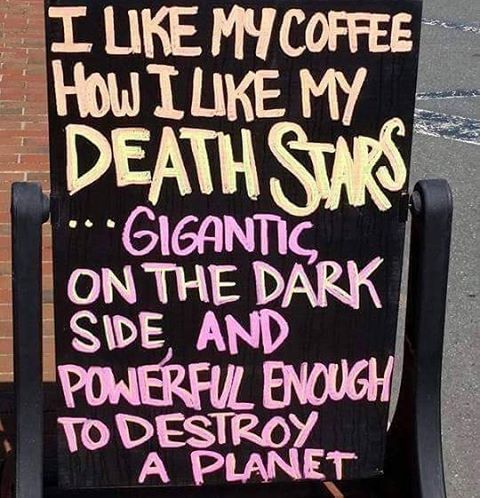 It’s all about coffee preference. May The Roast be with you..#starwars #maytheforcebewithyou #
