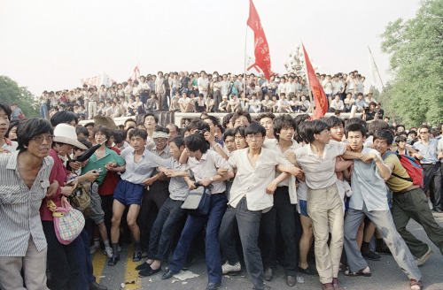 24 years ago today: Tian'an Men (天安门广场) and Chang An Avenue (长安街) in Beijing on June 3, 1989. Photos