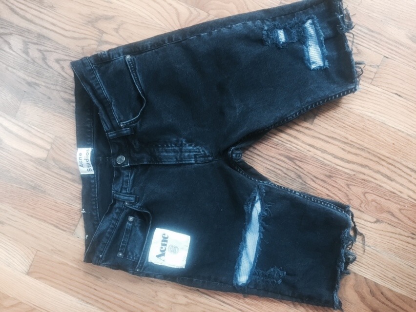 killvlog:  ACNE DENIM CUT OFF SHORTS   WAFFLE KNIT INSERTS   CIRCA 2015 