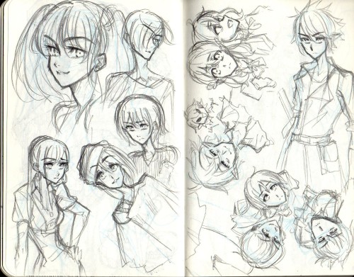Sorry guys for not updating recently and being MIA ;w; Here are a few sketchbook scans from last yea