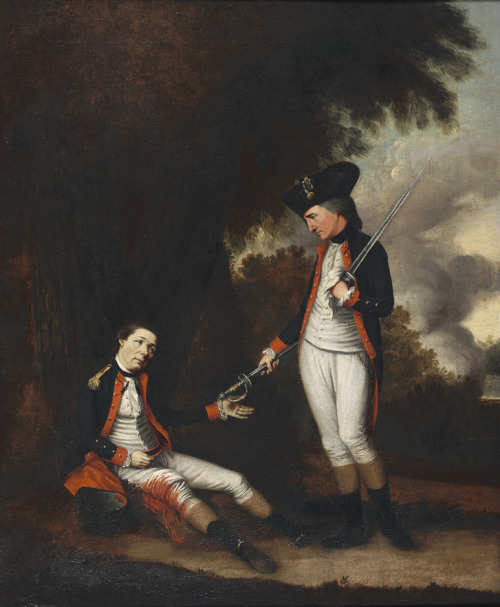 &ldquo;The Death of Colonel Owen Roberts, c. 1779,&rdquo; by Henry Benbridge. Though somewha