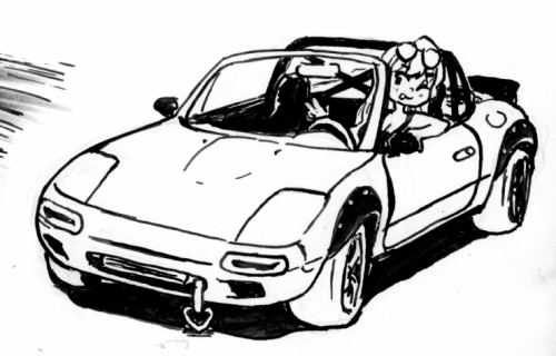 Cars&hellip; but cute?!I drew some of my favs! A Rally Celica, Miata, and RX7 FD, and then the new S