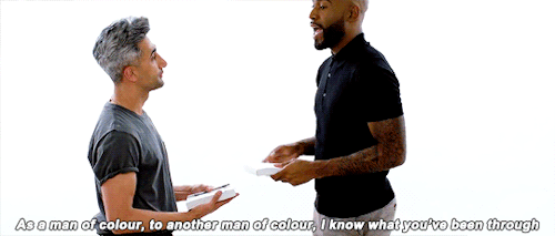 queereyegifs:“you’re superman in our crew”- The thing Karamo loves about Tan the most.