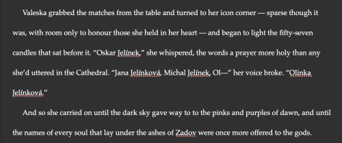 deaths hand snippet like i said, valeska’s doing great!