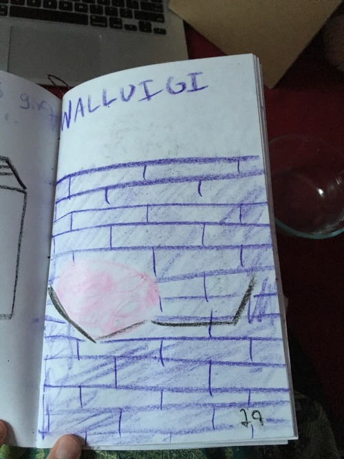 kissycutie:for christmas, my brother gave me a waluigi amiibo, crayons and a zine on waluigi that he