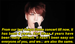 heepnotic:  jaejoong’s ment at jyj’s concert in tokyo dome day 3 (translated from ©)   We will!!