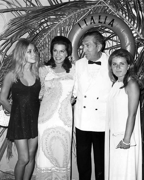 Sharon Tate, Jacqueline Susann & Patty Duke on the Princess Italia for a promotional cruise for 