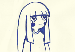 molokomoko:  Lazy blinking GIF of some girl I drew.