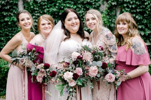 We love the idea of just giving your bridesmaid a color palette and letting them decide what styles 