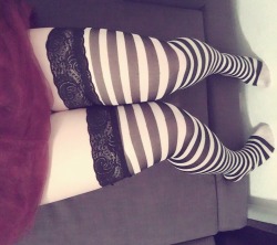twisted-little-squish:  I really like this picture. Daddy says he likes it too. He says it looks like I tried to dress myself, because the thigh highs are uneven. This makes him happy because he likes when I look super little.
