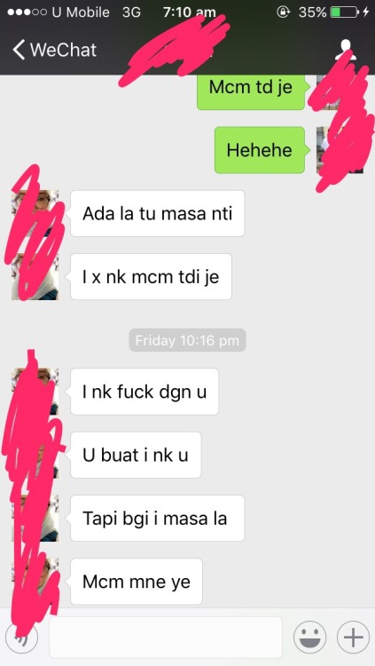 alankquick: Hasil menjala di wechat Bini yg sangap part 1 Nak id reblog dlu thoqqq… Pic akan 