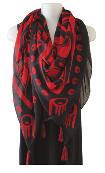 fyeahindigenousfashion:scarf, Allan Weir (Haida) i have a mighty need