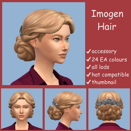 Imogen HairI wanted to make the front of this hair into a middle parting for Edwardian reasons and e