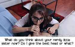 familycaps:  Nerdy sister give the best head [b/s]
