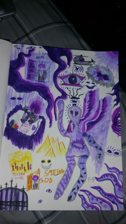 labyrinthphanlivingafacade:Page of marker doodles