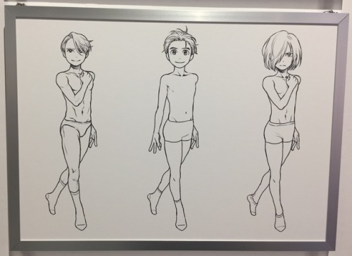 nanashinohime:Yuri on Ice illustrations at Kubo Mitsurou’s Exhibit