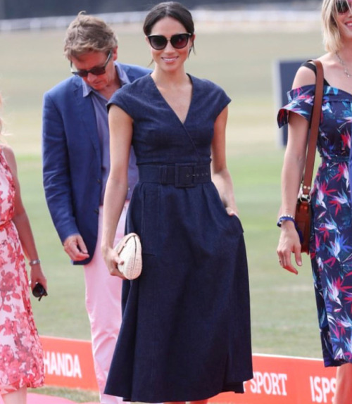 July 26: Meghan &amp; Harry today attending the Sentebale Polo Cup! Caroline Herrera&n