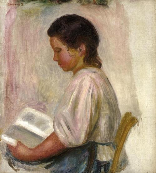 Young Girl Reading (1904). Pierre-Auguste Renoir (French, Impressionism, 1841-1919). Oil on&nbs