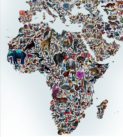 nordpil:  Africa animals by Kristjana S Williams #map #africa via [Pinterest pinned to the Nordpil I