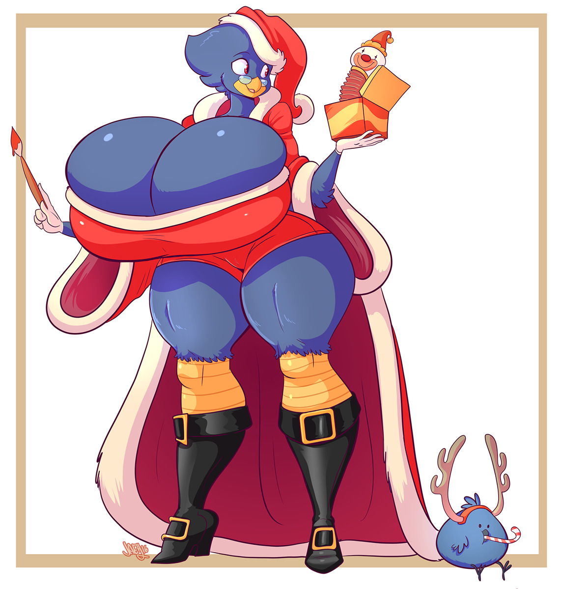 jaehthebird: Santa Burdis ready to bring joy andpresents this month :D