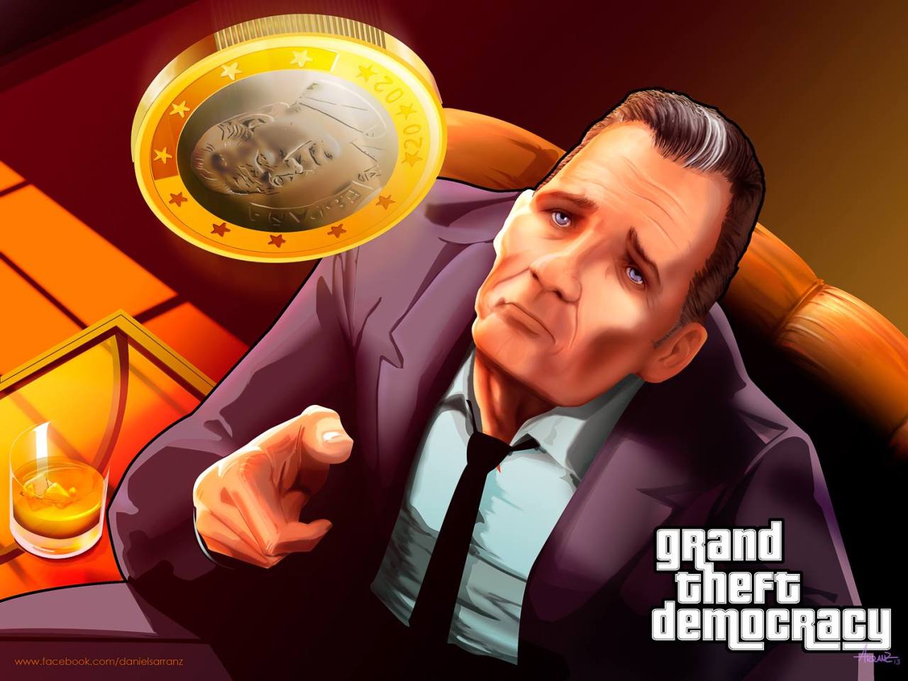 lolazo-net:  Grand Theft Democracy es una serie de ilustraciones desarrolladas