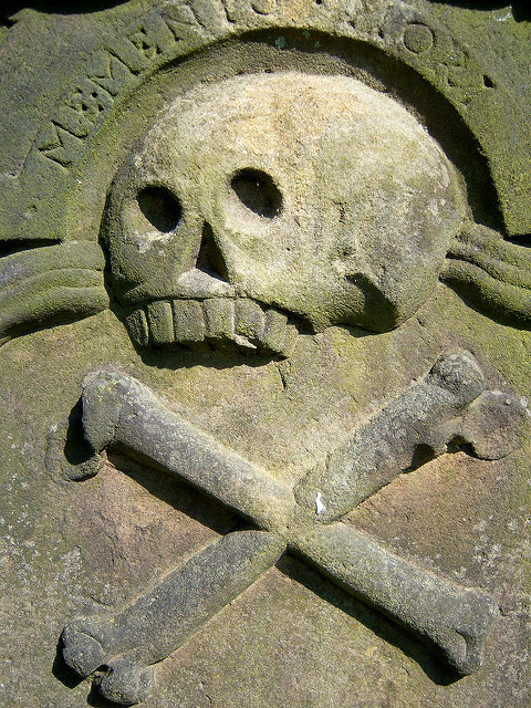 elephantbitterhead:Skulls & skeletons on grave markers in various centrally located Scottish cem