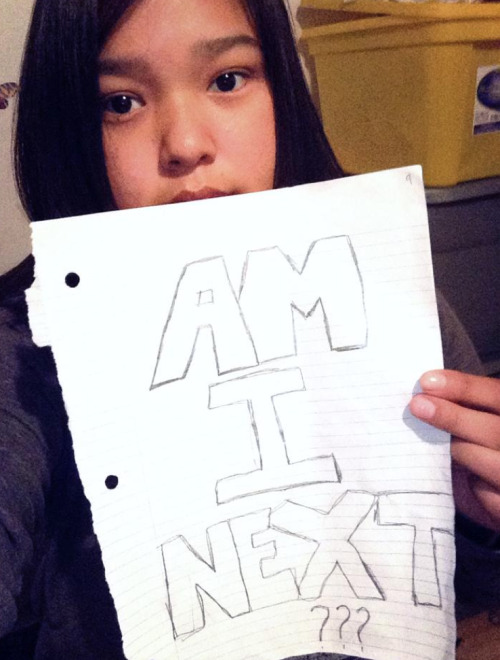 albinwonderland:  allthecanadianpolitics:  Aboriginal women ask Stephen Harper: Am I next?  Am I next? That’s the question aboriginal women are asking Prime Minister Stephen Harper in a new online campaign to renew pressure on his government to call