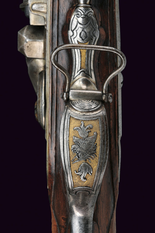 A flintlock fowling musket &ldquo;made for a lady&rdquo; by Hans A. of Zweybrucken, Germany.  Mid 18