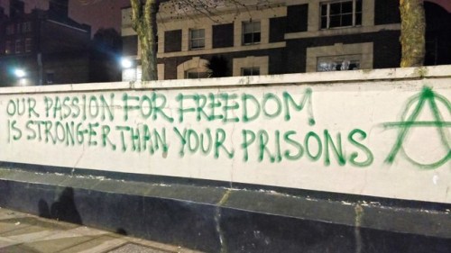 “Our passion for freedom is stronger than your prisons”Seen in London