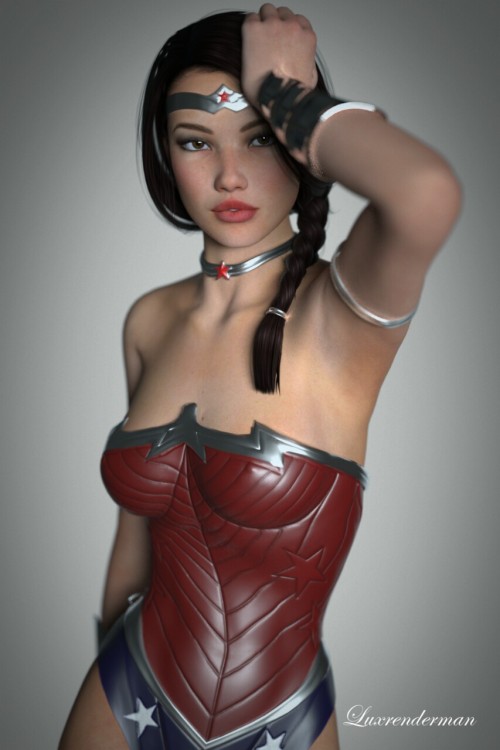 fictionalfap:Absolutely mind-blowing cg Wonder Woman art by Luxrenderman!