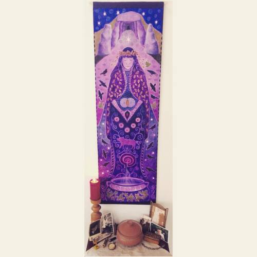 Crone goddess now watch over my ancestors Altar #goddess #cronegoddess #altar #wicca #witches #witch